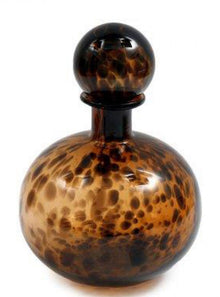  Leopard Print Deco Style Round Glass Jar With Lid