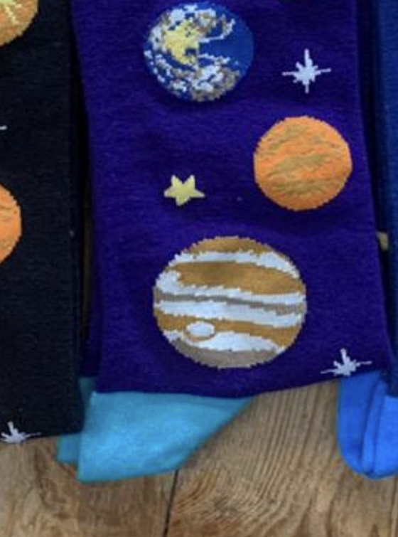 light blue Planet Socks