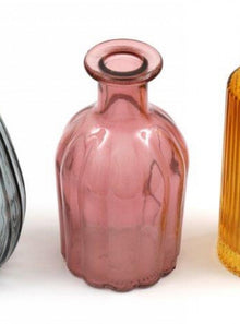  Set of Three Coloured Glass Vases