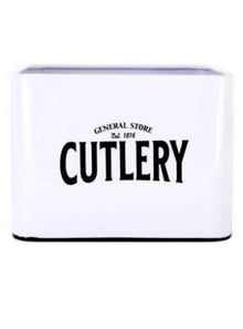  Cutlery Box White & Black