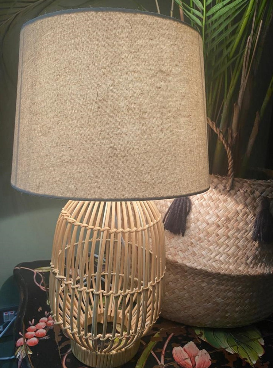 Wicker table fashion lamp