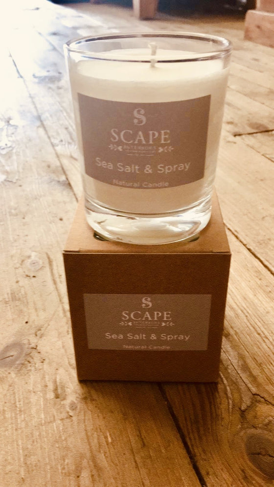 Scape Interiors Organic Sea Salt & Spray Natural Vegan Candle