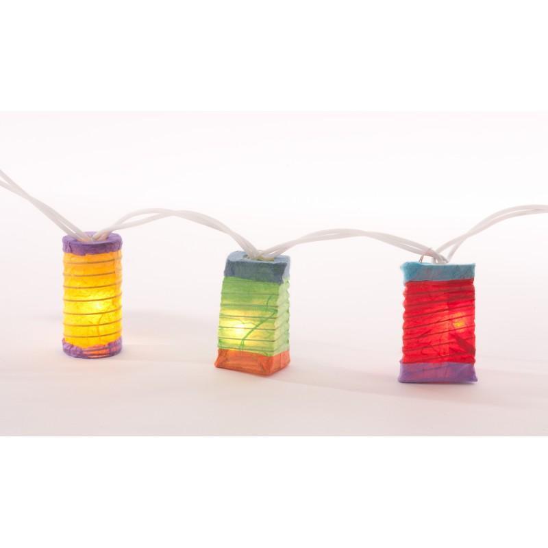  fairy light lanterns in multicolour