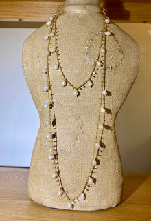  Bronze Pearl & Spike Chain Necklace