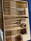 24 PC Copper Cutlery Set In Blue Box