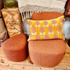 Bouclette  Occasional Chair- Rust Orange
