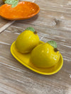 Orange Lemon Cruet Set With Tray