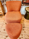 Bouclette  Occasional Chair- Rust Orange