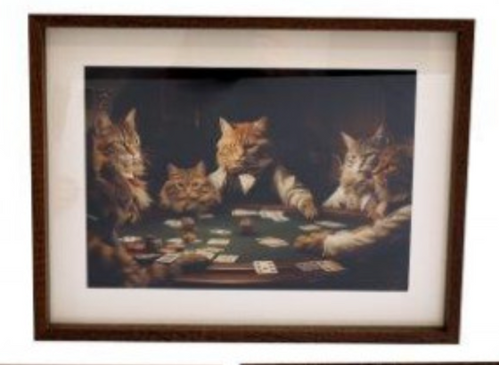 Cats Poker Wall Art