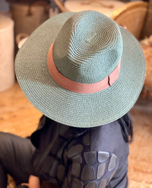  Dark Green Folding Panama Hat with Bag
