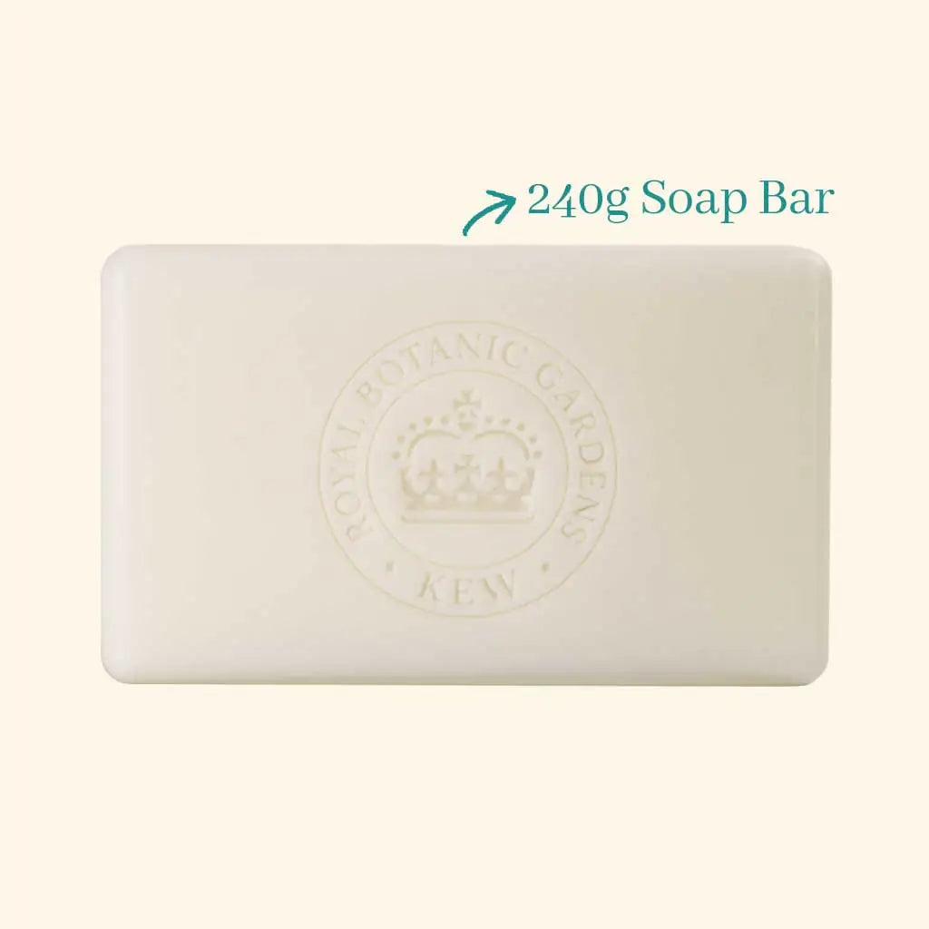 240g soap bar with a brand logo on a white background