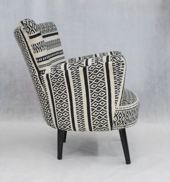 Black & White Kilim Armchair