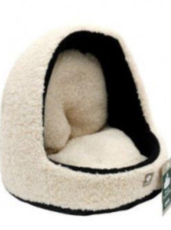 Boucle Hooded Pet Bed