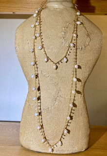  Bronze Pearl & Spike Chain Necklace