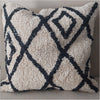 Black and White Tufted Square Cushion 50 x 50