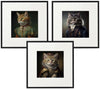 Cat Animal Head Framed Wall Art