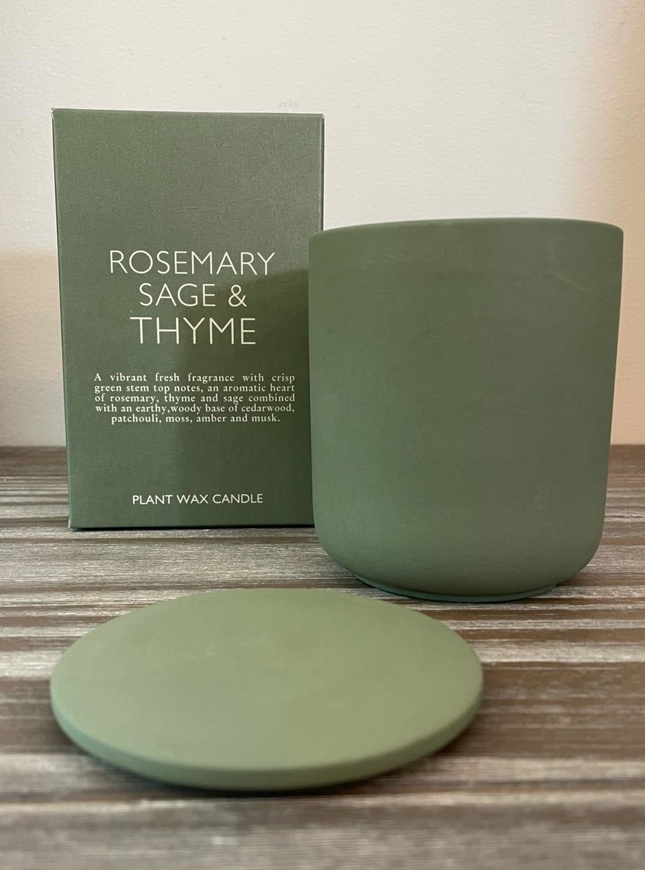 Ceramic CANDLE Rosemary, Sage & Thyme