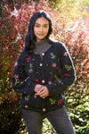Large black Lugano Cardigan
