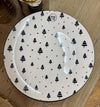 Christmas Dinner Plate White & Black