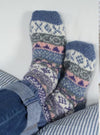 Classic Fairisle Sofa Socks Grey