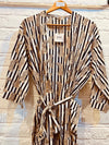 Cotton Black & White Cheetah Kimono