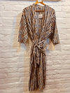 Cotton Black & White Cheetah Kimono