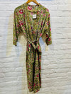 Cotton Floral Green & Pink Kimono