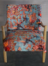 Cotton Velvet Mary Wooden Armchair