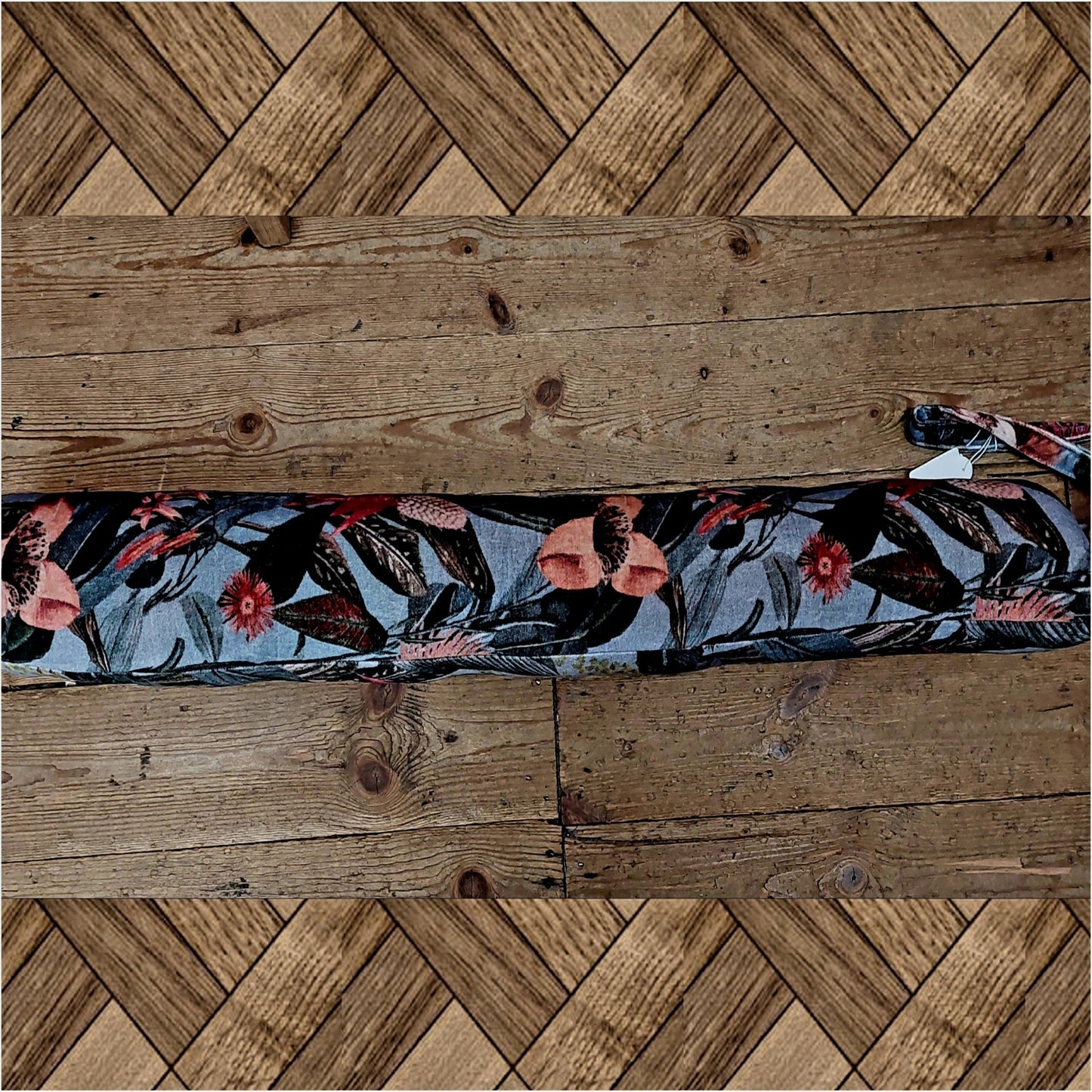 Exotic Flowers Cotton Velvet Draft Excluder - Jaipur Collection Exclusive to Scape Interiors Leigh on Sea Essex UK