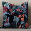 Exotic Flowers Cotton Velvet Square Cushion 50 x 50 cm - Jaipur Collection