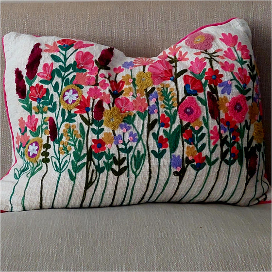 Flower Garden Cushion 60 x 40 cm