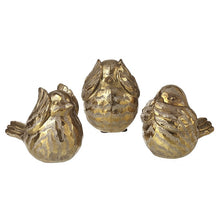  cute little See/Hear/Speak No Evil Birds Gold
