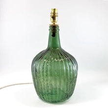  Ripple Recycled Olive Green Glass Lamp Base 36 cm