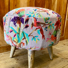  Grey Paradise Footstool Cover