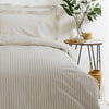 Hebden Stripe Natural Super King Bed Set