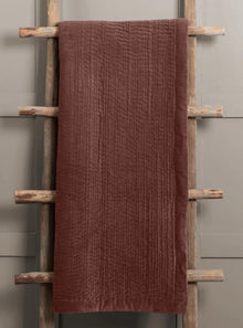  brown Blanket,Haze Velvet Quilted Throw Persimmon 140x220