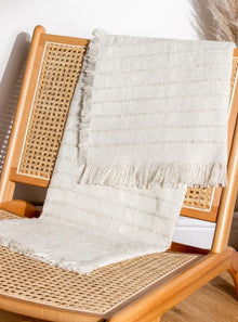  Hazie Woven Fringed Throw Natural