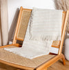 Hazie Woven Fringed Throw Natural