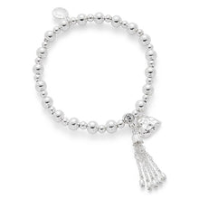  Heart Tassel Silver Plated Bracelet