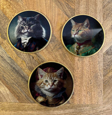  Glass Cat Drink Coasters