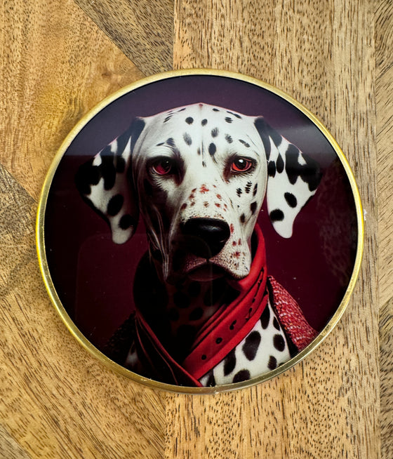 Dog Head Glass Coasters