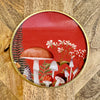 Single Mushroom Glass Coasters