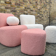 Bouclette Footstool Rose Pink