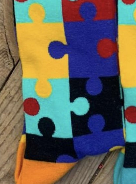 Jigsaw Puzzle Socks