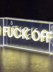  LED Neon Acrylic Box - Fuck Off