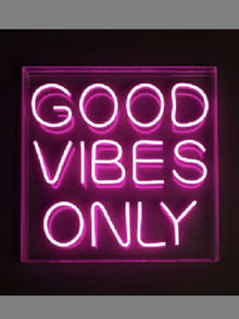  LED Neon Acrylic Box- Good Vibes Only