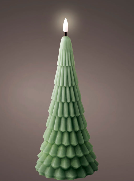 LED Tree Candle Green