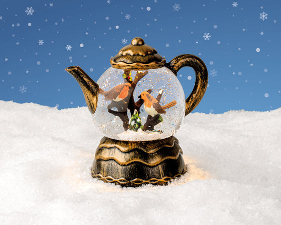 LED Water Spinner Tea Pot Gold