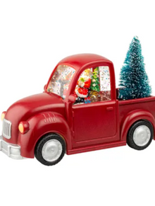  Led Water Spinner Red Truck