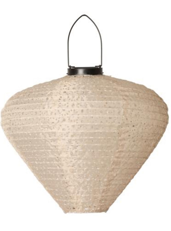 Lantern Solar Light Conical Light Brown